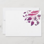 ラズベリー藤グレー結婚式の出欠確認 招待状 (裏面)