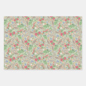 ラズベリー蝶カランツストロベリーガーデン ラッピングペーパーシート (正面3)