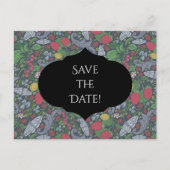 ラズベリー蝶カランツ日付を保存 シーズンポストカード (正面)