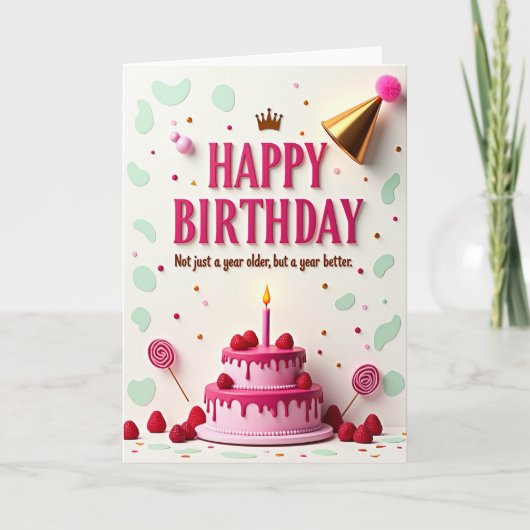 ラズベリー誕生日カード カード (正面)