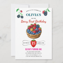 ラズベリー誕生日パーティーの招待 招待状