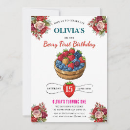 ラズベリー誕生日パーティーの招待 招待状