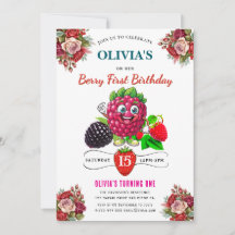ラズベリー誕生日パーティーの招待