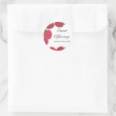 ラズベリー輝くフルーツベーキングキティチェン贈り物スティック… ラウンドシール (バッグ)