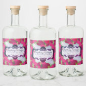 ラズベリー風味の酢ホームキャニングラベル リキュールボトルラベル (ボトル)