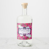 ラズベリー風味の酢ホームキャニングラベル リキュールボトルラベル (正面)