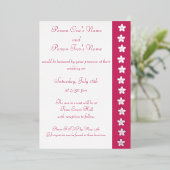 ラズベリー魅力的フォイル招待状の桜 箔招待状 (立ち正面)