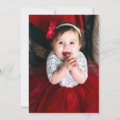 ラズベリー1st誕生日パーティーBerry First Photo 招待状 (裏面)