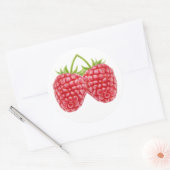 ラズベリー2個 ラウンドシール (封筒)