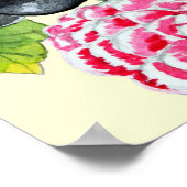 ラズベリー、カラント水の色のパターン ポスター (角)