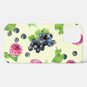 ラズベリー、カラント水の色のパターン Case-Mate iPhoneケース (裏面 (横))