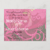 ラズベリー カラーリリー ポストカード 保存日付 (裏面)