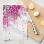 ラズベリー キッチンタオル (四つ折り)