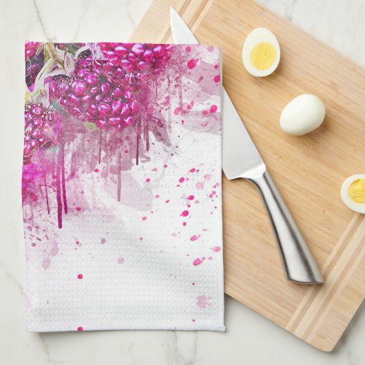 ラズベリー キッチンタオル (四つ折り)