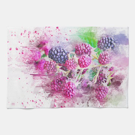ラズベリー キッチンタオル (横)
