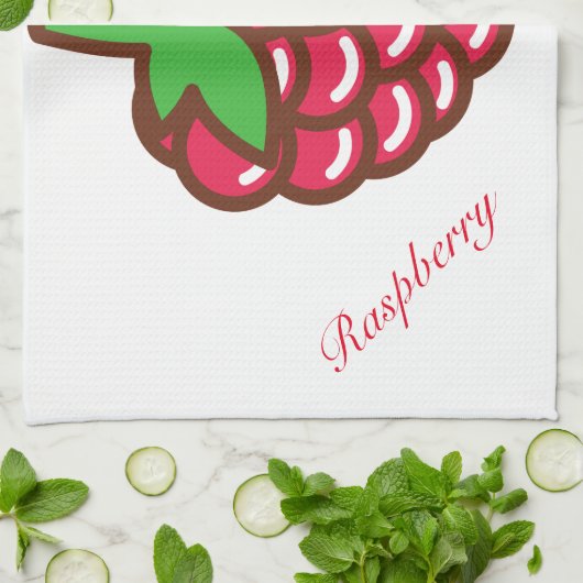 ラズベリー キッチンタオル (折り畳み)