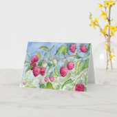 「ラズベリー」グリーティングカード カード (黄色い花)