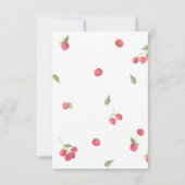 ラズベリー スウィート ベリー ファースト バースデー パーティー サンキューカード (裏面)