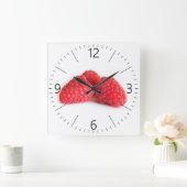 ラズベリー スクエア壁時計 (ホーム)