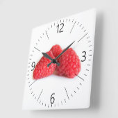 ラズベリー スクエア壁時計 (傾斜)