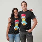 ラズベリー ストライプ フィッシュ 水彩画 Tシャツ (ユニセックス)