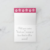 ラズベリー ピンクの桜の感謝カード サンキューカード (内部)