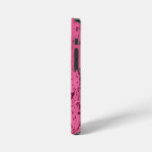 ラズベリー フラリー:抽象的なスパッターアート iPhoneケース (左側面)
