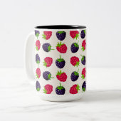 ラズベリー&ブラックベリー美しい ツートーンマグカップ (正面左)