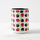 ラズベリー&ブラックベリー美しい ツートーンマグカップ (中央)