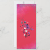 ラズベリー ワイルドフラワーズ - 結婚式招待状 セーブザデート (裏面)