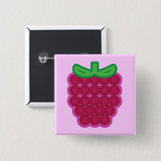 ラズベリー 缶バッジ (正面&裏面)