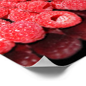 ラズベリー，食べ物，果物，ベリー，熟した，新鮮な ポスター (角)