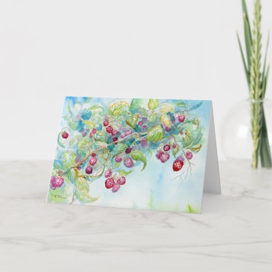 ラズベリーIIノテ空白のカード サンキューカード (正面)