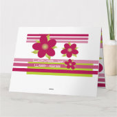 ラズベリ予測できなーフローラ誕生日カード カード (裏面)