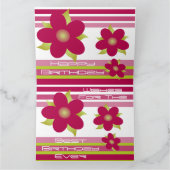 ラズベリ予測できなーフローラ誕生日カード カード (内部)