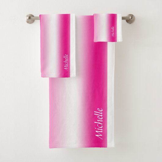 ラズベ鮮やかリーと白いバスタオルセット バスタオルセット (インサイチュ)