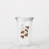 ラズボーンのウグイスの鳴き鳥のクロスバイン アクリルタンブラー (正面)