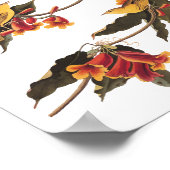 ラズボーンのウグイスの鳴き鳥のクロスバイン ポスター (角)