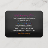 ラズルおもしろいプロフェッショナル美容師 名刺 (裏面)