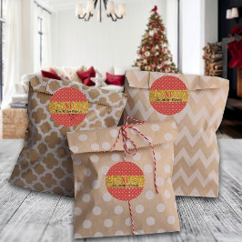 ラズル・ダズル クリスマス グリッター ポルカドット カスタム ラウンドシール