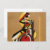 ラズロ・モホリー・ナジーによる自転車乗り ポストカード (正面/裏面)