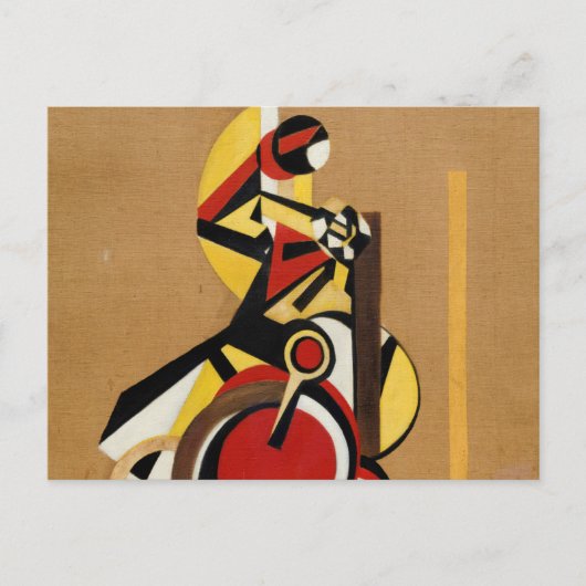 ラズロ・モホリー・ナジーによる自転車乗り ポストカード (正面)