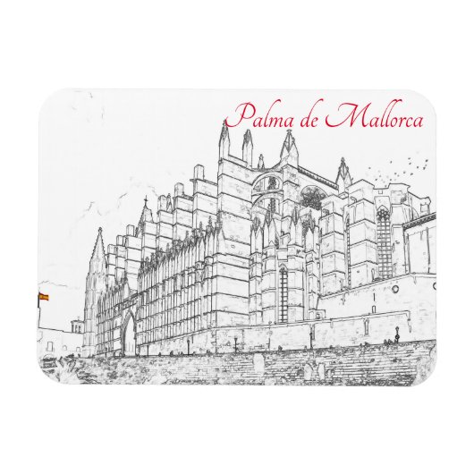 ラセウ大聖堂マロルカ大聖堂-スペイン マグネット (横)