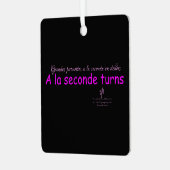 ラセコンドが黒とピンクのsqを回す。 メタルオーナメント (正面左)