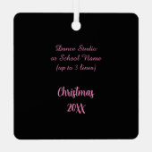 ラセコンドが黒とピンクのsqを回す。 メタルオーナメント (裏面)