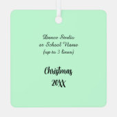 ラセコンドはミントグリーンとブラックのSqを回す。 メタルオーナメント (裏面)