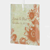 ラセットガーベラデイジークリスマスオーナメント ガラスオーナメント (正面左)