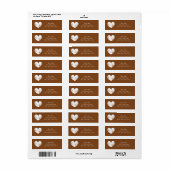 ラセット結婚ブラウンカスタム差出人住所ラベル ラベル (フルシート)