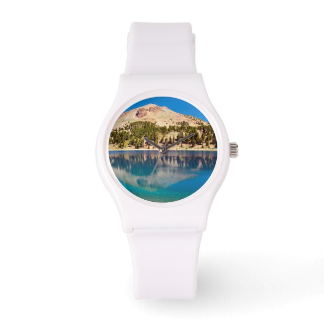 ラセン火山ヘレン湖の反射 腕時計 (正面)