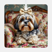 ラソ・アッソパーソナライズされたクリスマス メタルオーナメント (正面)